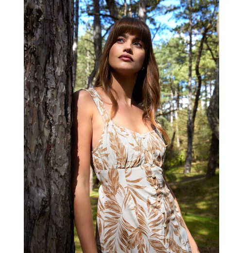 Tropical Print Button Front Dress Tropical Print Button Front Dress
