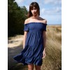 Bardot Shirred Neck Line Floaty Dress Bardot Shirred Neck Line Floaty Dress