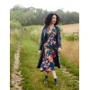 Floral V Neck Button Down Frill Hem Dress Floral V Neck Button Down Frill Hem Dress