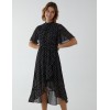 Blouson Wrap Skirt Ruffle Midi Dress Blouson Wrap Skirt Ruffle Midi Dress