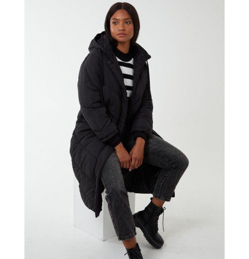 Chevron Midi Quilted Coat Chevron Midi Quilted Coat