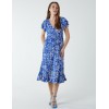 Ruffle Sleeve Elasticated Godet Midi Dress Ruffle Sleeve Elasticated Godet Midi Dress