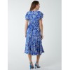Ruffle Sleeve Elasticated Godet Midi Dress Ruffle Sleeve Elasticated Godet Midi Dress