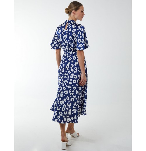 Angel Sleeve Wrap Ruffle Midi Dress Angel Sleeve Wrap Ruffle Midi Dress