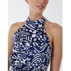 Abstract Print Halter Neck Midi Wrap Dress Abstract Print Halter Neck Midi Wrap Dress