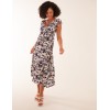 Ring Front V Neck Midi Dress Ring Front V Neck Midi Dress