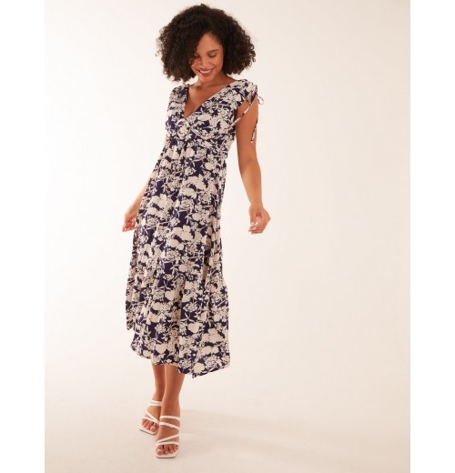 Ring Front V Neck Midi Dress Ring Front V Neck Midi Dress