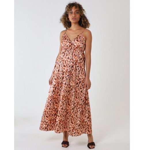 Strappy Wrap Over Midi Dress Strappy Wrap Over Midi Dress