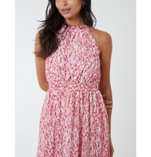 Drawstring Halter Neck Dress Drawstring Halter Neck Dress