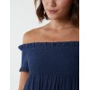 Bardot Shirred Neck Line Floaty Dress Bardot Shirred Neck Line Floaty Dress