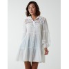 Crochet Insert Oversized Shirt Dress Crochet Insert Oversized Shirt Dress