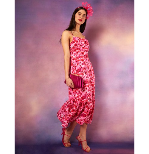 Draped Cowl Neck Midi Dress Draped Cowl Neck Midi Dress