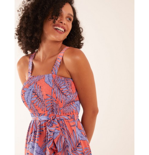 Sheared Bust Midi Dress With Straps Sheared Bust Midi Dress With Straps