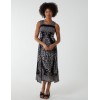 Shirred Print Midi Dress Shirred Print Midi Dress