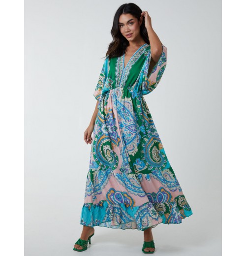 V Neck Flutter Sleeve Maxi Dress V Neck Flutter Sleeve Maxi Dress