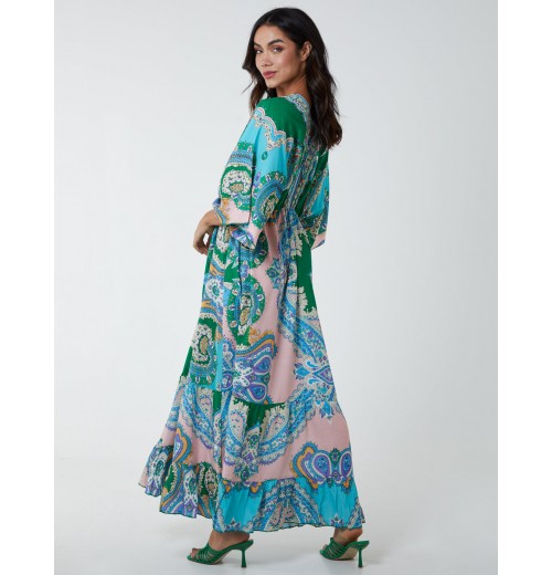 V Neck Flutter Sleeve Maxi Dress V Neck Flutter Sleeve Maxi Dress