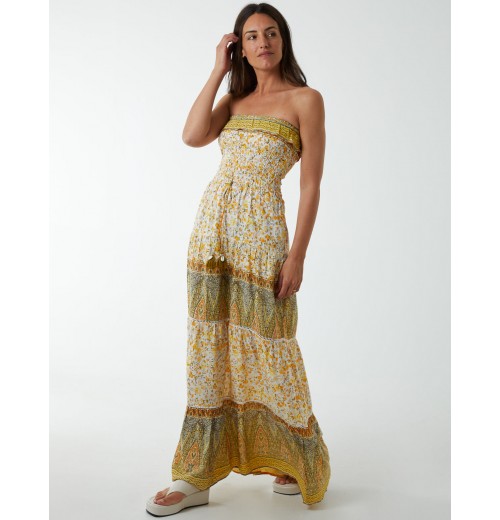 Bandeau Shirred Maxi Dress Bandeau Shirred Maxi Dress
