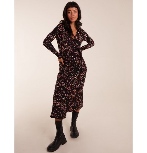 Tie Side Long Sleeve Wrap Dress Tie Side Long Sleeve Wrap Dress