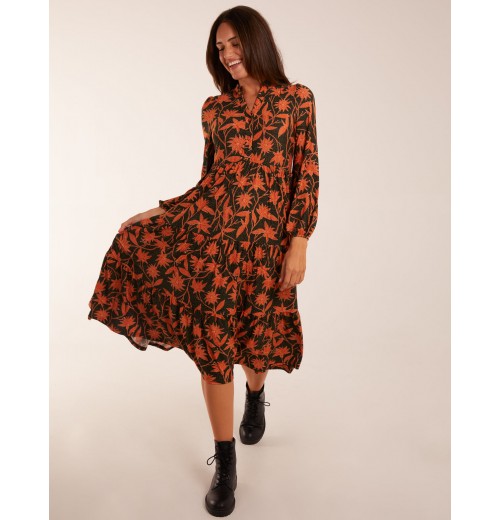 Collar Trapeze Midi Dress Collar Trapeze Midi Dress