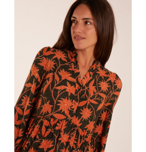 Collar Trapeze Midi Dress Collar Trapeze Midi Dress