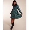 Shirred Trapeze Frill Neck And Sleeve Mini Dress Shirred Trapeze Frill Neck And Sleeve Mini Dress