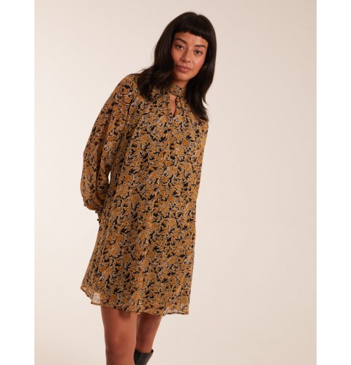 Keyhole Long Sleeve Swing Dress Keyhole Long Sleeve Swing Dress