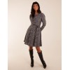 Leopard Print Round Neck Skater Mini Dress Leopard Print Round Neck Skater Mini Dress