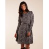 Leopard Print Round Neck Skater Mini Dress Leopard Print Round Neck Skater Mini Dress