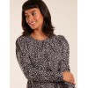 Leopard Print Round Neck Skater Mini Dress Leopard Print Round Neck Skater Mini Dress