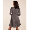 Leopard Print Round Neck Skater Mini Dress Leopard Print Round Neck Skater Mini Dress