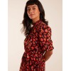 High Neck Animal Print Belted Dress High Neck Animal Print Belted Dress