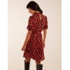 High Neck Animal Print Belted Dress High Neck Animal Print Belted Dress