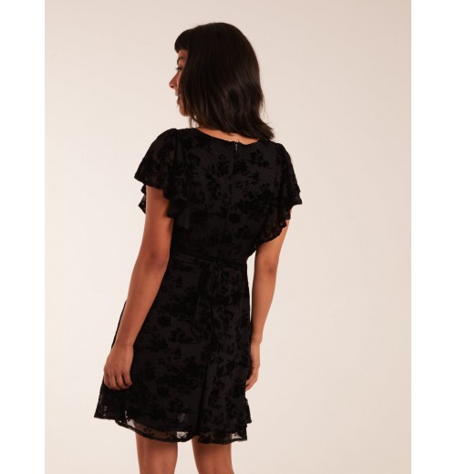 Flocked Floral Dress Flocked Floral Dress
