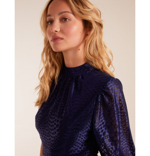 Mesh High Neck Tier Dress Mesh High Neck Tier Dress
