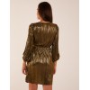 Foil Print V-Neck Mini Dress Foil Print V-Neck Mini Dress