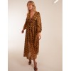 Shirred Waist Animal And Foil Print Maxi Dress Shirred Waist Animal And Foil Print Maxi Dress