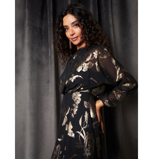 Foil Batwing Mini Dress Foil Batwing Mini Dress