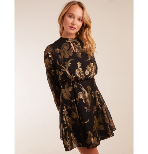 Foil Batwing Mini Dress Foil Batwing Mini Dress