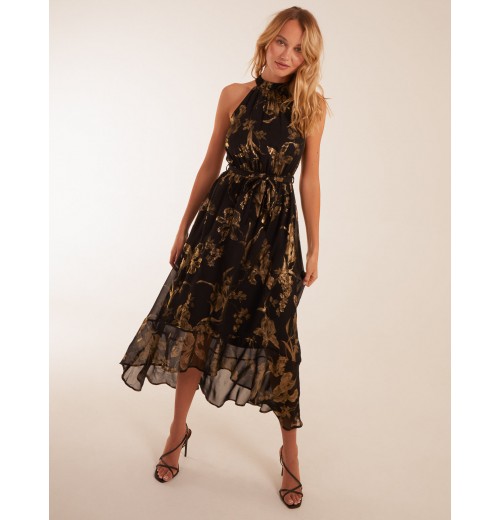 Foil Halterneck Maxi Dress Foil Halterneck Maxi Dress