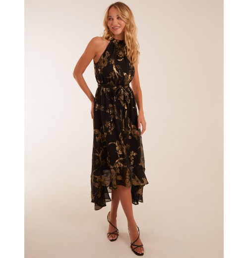 Foil Halterneck Maxi Dress Foil Halterneck Maxi Dress