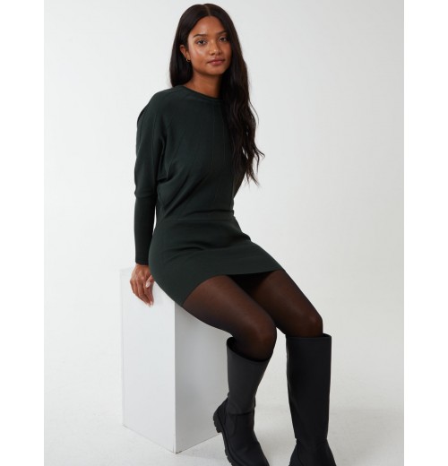 Batwing Ribbed Hem Tunic Batwing Ribbed Hem Tunic