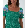 Shirred Floral Maxi Dress Shirred Floral Maxi Dress
