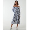 Square Smock Bardot Tiered Midi Dress Square Smock Bardot Tiered Midi Dress