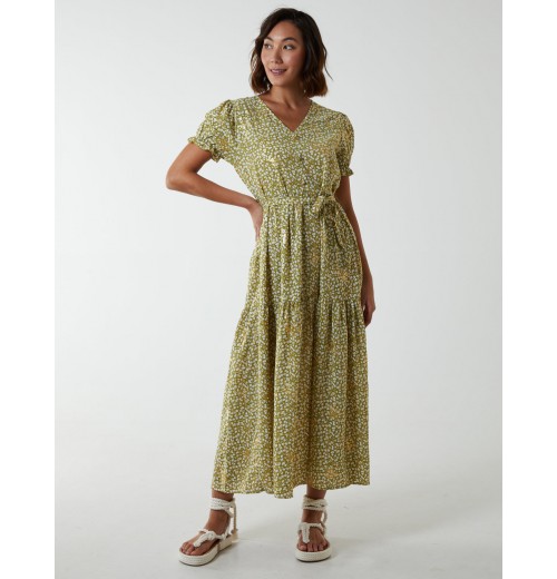 Belted Ditsy Maxi Dress Belted Ditsy Maxi Dress