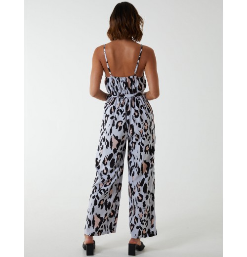 Leopard Belted Jumpsuit Leopard Belted Jumpsuit