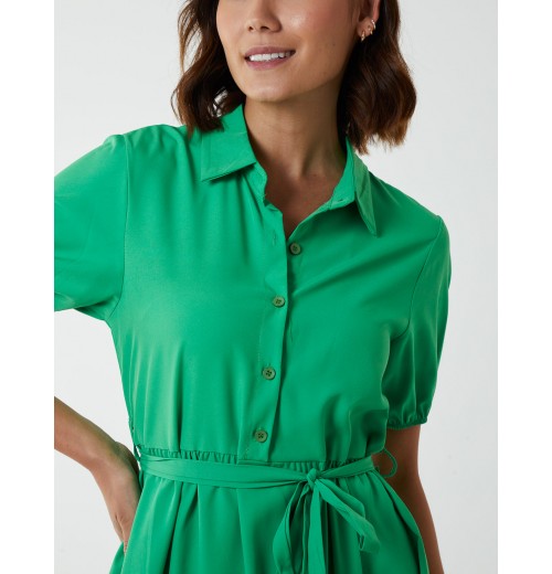Belted Tiered Midi Dress Belted Tiered Midi Dress