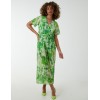 Pleated Wrap Tropical Jumpsuit Pleated Wrap Tropical Jumpsuit