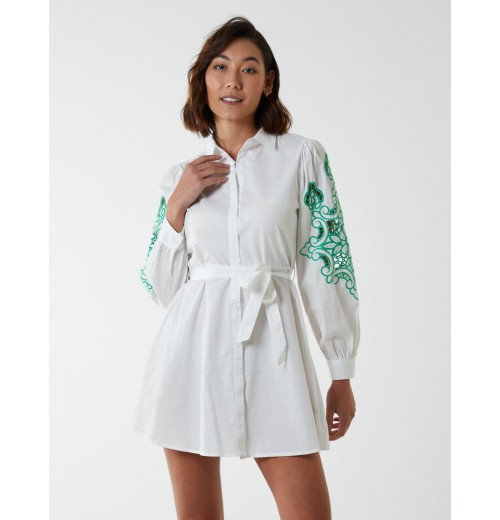 Embroidery Sleeve Cut Out Tunic Embroidery Sleeve Cut Out Tunic