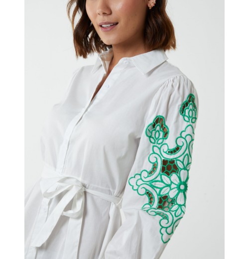 Embroidery Sleeve Cut Out Tunic Embroidery Sleeve Cut Out Tunic