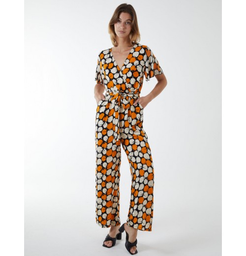 Abstract Honeycomb Cross Over Jumpsuit Abstract Honeycomb Cross Over Jumpsuit